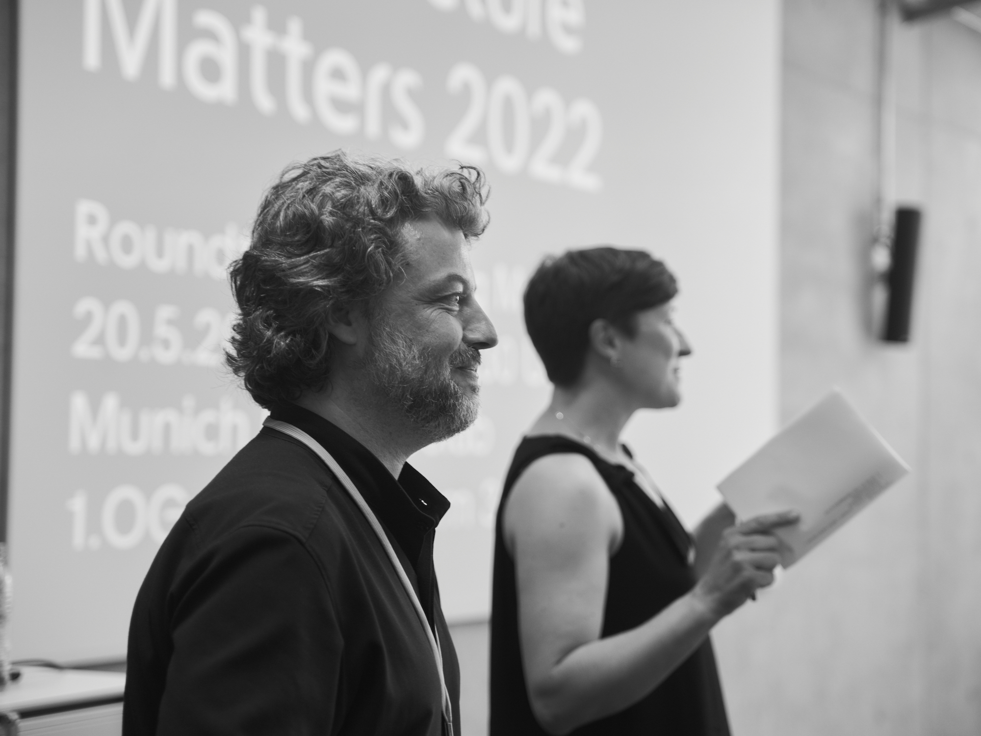 Architecture Matters 2022 round table Making Munich; Mathieu Wellner; Nadin Heinich, plan A photo: Tanja Kernweiss